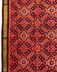 Maroon Manekchowk Patola Dupatta