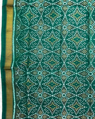 Peacock Shaded Green Solsitara Design Patola Dupatta