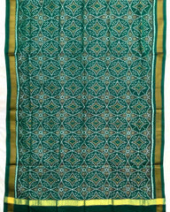 Peacock Shaded Green Solsitara Design Patola Dupatta