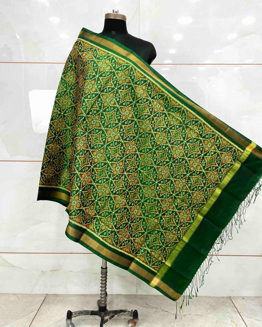 Green Solsitara Design Patola Dupatta