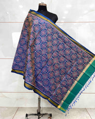 Sky Blue Solsitara Design Patola Dupatta