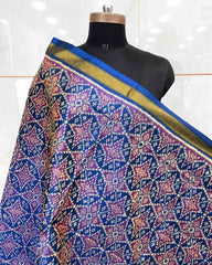 Sky Blue Solsitara Design Patola Dupatta