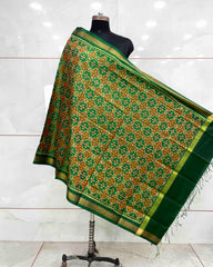 Green Buttonful Design Patola Dupatta