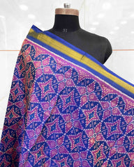 Blue Solsitara Design Patola Dupatta