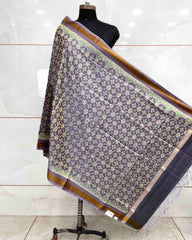 Onion Grey Buttonful Design Patola Dupatta