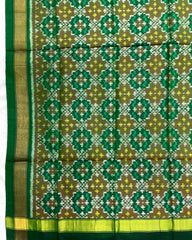 Green Buttonful Design Patola Dupatta