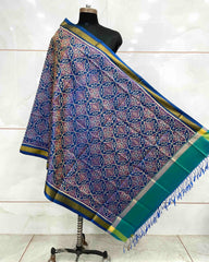 Sky Blue Solsitara Design Patola Dupatta