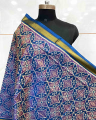 Sky Blue Solsitara Design Patola Dupatta