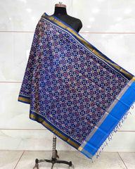 Sky Blue Buttonful Design Patola Dupatta