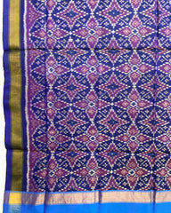 Blue Solsitara Design Patola Dupatta