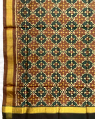 Coffee Brown Buttonful Design Patola Dupatta