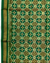 Green Buttonful Design Patola Dupatta