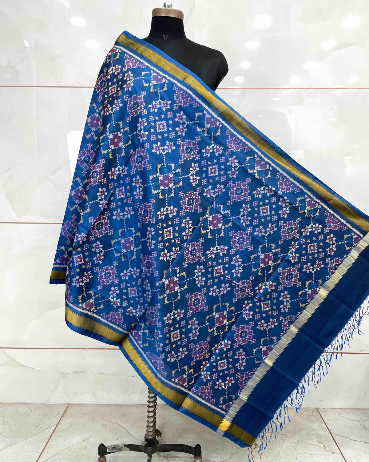 Sky Blue Navratan Patola Dupatta