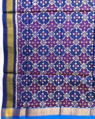 Blue Buttonful Design Patola Dupatta