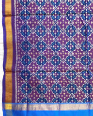 Purple Buttonful Design Patola Dupatta