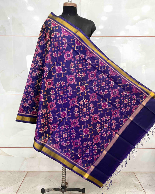 Purplish Blue Navratan Patola Dupatta