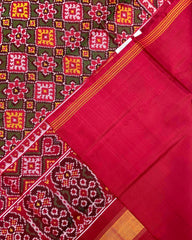 Red & Green Panchanda Patola Saree