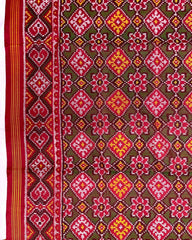 Red & Green Panchanda Patola Saree