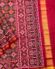 Red & Green Panchanda Patola Saree