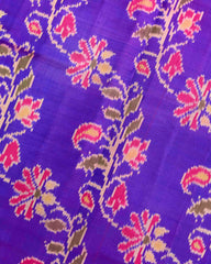 Pink & Purple Fancy Leaves Flower Patola Saree