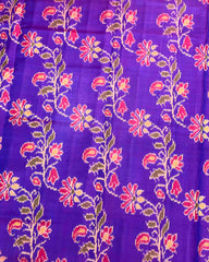 Pink & Purple Fancy Leaves Flower Patola Saree