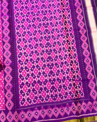 Purple & Pink Bandani Design Patola Saree