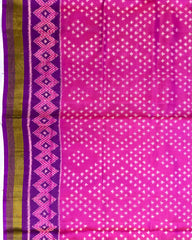 Purple & Pink Bandani Design Patola Saree