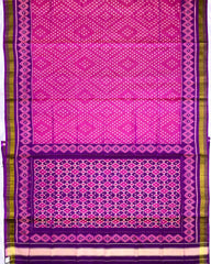 Purple & Pink Bandani Design Patola Saree