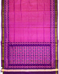 Purple & Pink Booty Design Patola Saree