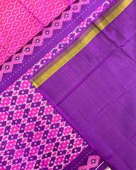 Purple & Pink Booty Design Patola Saree