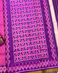 Purple & Pink Booty Design Patola Saree