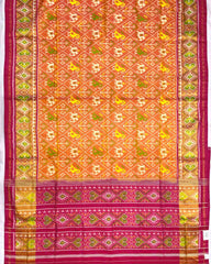 Pink & Golden Narikunj Patola Saree