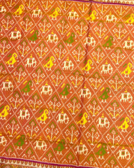 Pink & Golden Narikunj Patola Saree