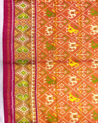 Pink & Golden Narikunj Patola Saree