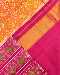 Pink & Golden Navratan Patola Saree