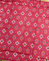 Green & Red Pink Panchanda Patola Saree