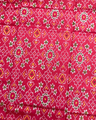 Green & Red Pink Navratan Patola Saree