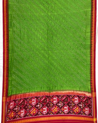 Red & Green with Narikunj Pallu Bandhani Patola Duaptta