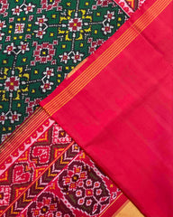 Red & Green Navratan Patola Saree