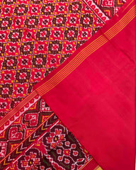 Red Buttonful Patola Saree