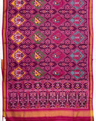 Purple & Multicolour Star Narikunj Design Patola Saree