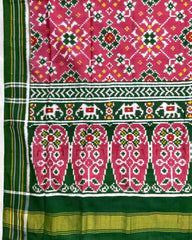 Red & Carrot Pink Navratan Patola Dupatta