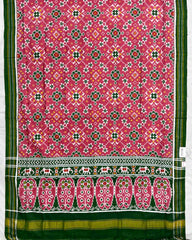 Red & Carrot Pink Navratan Patola Dupatta