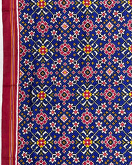 Red & Blue Navratan Patola Saree