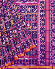 Pink & Purple Small Figure Narikunj Patola Saree