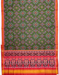 Red & Green Navratan Patola Saree