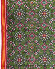 Red & Green Navratan Patola Saree