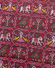 Crimson Red Narikunj Patola Saree