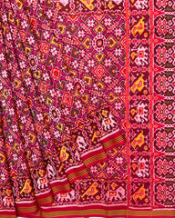 Red & Pink Manekchowk Patola Saree