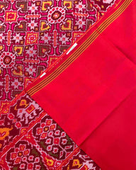 Red & Pink Manekchowk Patola Saree